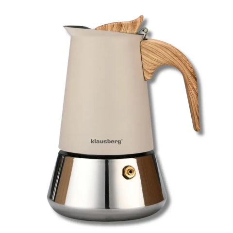 Kawiarka stalowa espresso, Zaparzacz do kawy, 200 ml, indukcja, KLAUSBERG KB-7994
