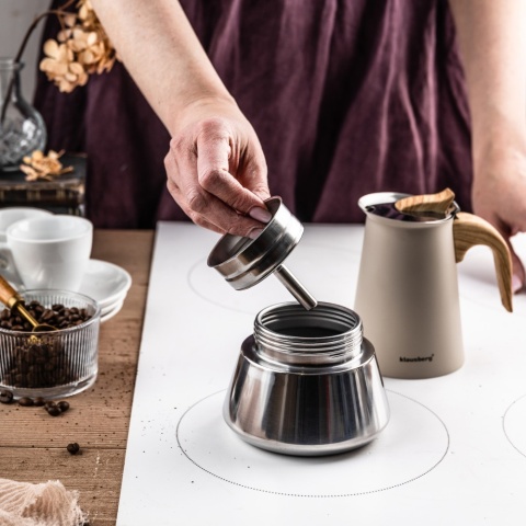 Kawiarka stalowa espresso, Zaparzacz do kawy, 300 ml, indukcja, KLAUSBERG KB-7995