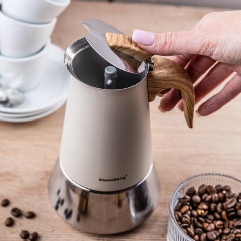 Kawiarka stalowa espresso, Zaparzacz do kawy, 300 ml, indukcja, KLAUSBERG KB-7995