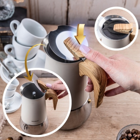 Kawiarka stalowa espresso, Zaparzacz do kawy, 450 ml, indukcja, KLAUSBERG KB-7996