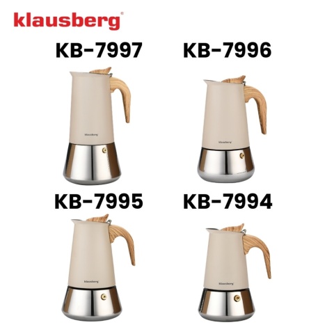 Kawiarka stalowa espresso, Zaparzacz do kawy, 450 ml, indukcja, KLAUSBERG KB-7996