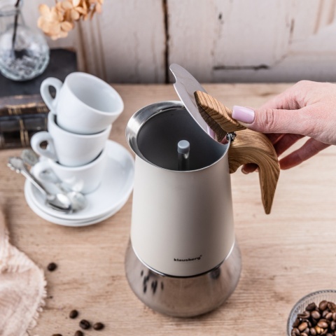 Kawiarka stalowa espresso, Zaparzacz do kawy, 450 ml, indukcja, KLAUSBERG KB-7996