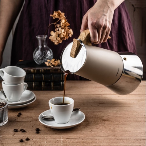 Kawiarka stalowa espresso, Zaparzacz do kawy, 600 ml, indukcja, KLAUSBERG KB-7997