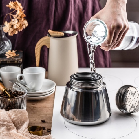 Kawiarka stalowa espresso, Zaparzacz do kawy, 600 ml, indukcja, KLAUSBERG KB-7997