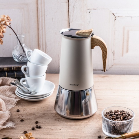 Kawiarka stalowa espresso, Zaparzacz do kawy, 600 ml, indukcja, KLAUSBERG KB-7997