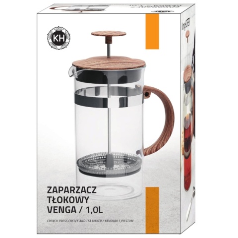Zaparzacz szklany french press 1.0L KONIGHOFFER venga 8799