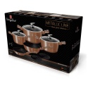 Zestaw garnków BERLINGER HAUS Metallic Line Rosegold 10 ele. BH-1220-N