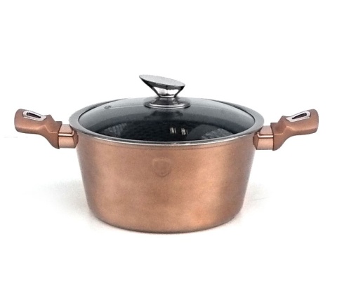 Zestaw garnków BERLINGER HAUS Metallic Line Rosegold 10 ele. BH-1220-N