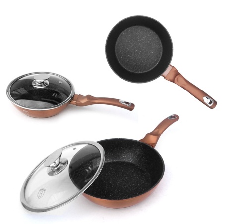 Zestaw garnków BERLINGER HAUS Metallic Line Rosegold 10 ele. BH-1220-N