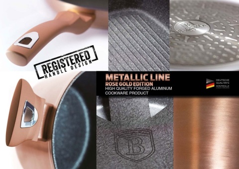 Zestaw garnków BERLINGER HAUS Metallic Line Rosegold 10 ele. BH-1220-N