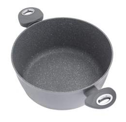 Zestaw garnków z powłoką granitową 15 ele. KLAUSBERG Marmo Grey KB-7323