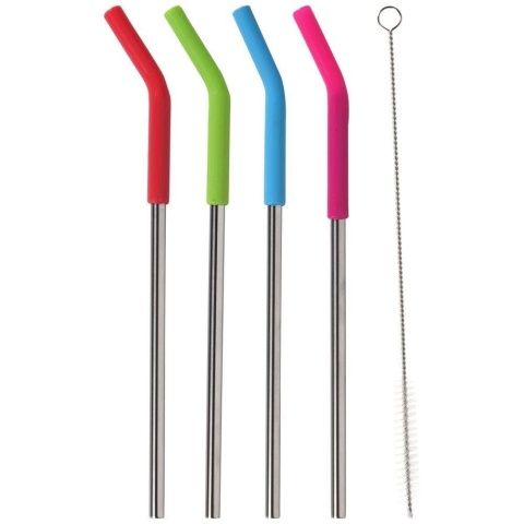 Zestaw wielorazowych słomek do napojów 5-ele EXCELLENT HOUSEWARE 151405