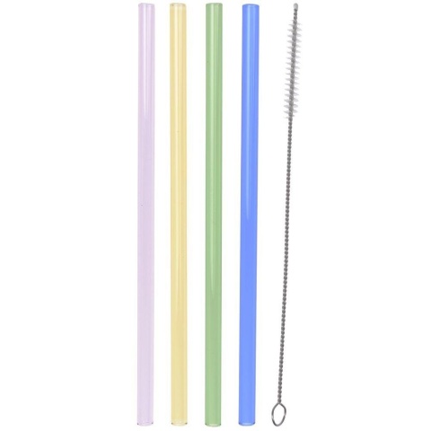 Zestaw wielorazowych słomek do napojów 5-ele EXCELLENT HOUSEWARE 151407