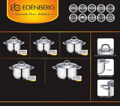 GARNKI EDENBERG JUMBO 10 ELE. EB-4004 GARNKI EDENBERG JUMBO 10 ELE. EB-4004