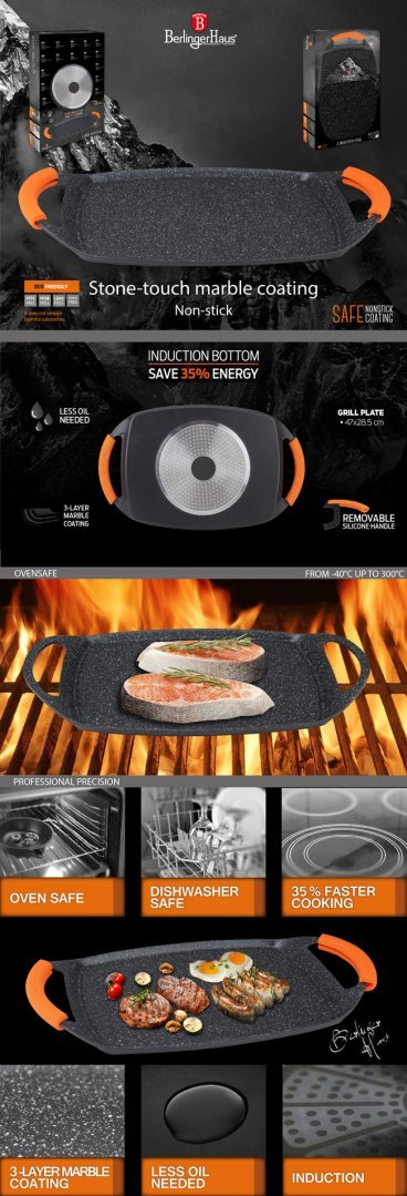 TACA GRILLOWA 47CM BERLINGER HAUS GRANIT DIAMOND BH-1071 TACA GRILLOWA 47CM BERLINGER HAUS GRANIT DIAMOND BH-1071