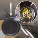 Patelnia stalowa z powłoką non-stick honeycomb, 20 cm, PFOA-Free KLAUSBERG KB-9021