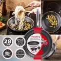 Patelnia stalowa z powłoką non-stick honeycomb, 28 cm, PFOA-Free KLAUSBERG KB-9023