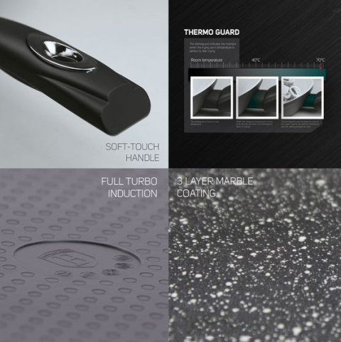 PATELNIA GRANITOWA 26CM BERLINGER HAUS THERMOGUARD BH-1132 PATELNIA GRANITOWA 26CM BERLINGER HAUS THERMOGUARD BH-1132
