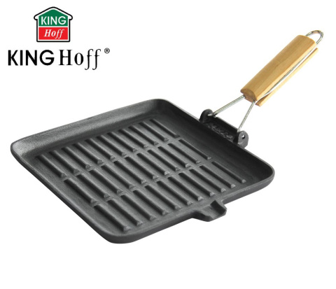 PATELNIA GRILL ŻELIWNA 24cm KiNGHOFF KH-1107 PATELNIA GRILL ŻELIWNA 24cm KiNGHOFF KH-1107