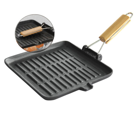 PATELNIA GRILL ŻELIWNA 24cm KiNGHOFF KH-1107 PATELNIA GRILL ŻELIWNA 24cm KiNGHOFF KH-1107