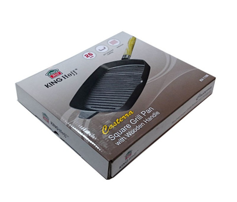 PATELNIA GRILL ŻELIWNA 26cm KiNGHOFF KH-1108 PATELNIA GRILL ŻELIWNA 26cm KiNGHOFF KH-1108