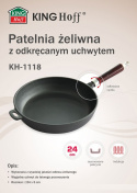 PATELNIA ŻELIWNA 24cm KiNGHOFF KH-1118