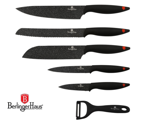 ZESTAW NOŻY 6 ELE. BERLINGER HAUS BLACK STONE TOUCH BH-2090 ZESTAW NOŻY 6 ELE. BERLINGER HAUS BLACK STONE TOUCH BH-2090
