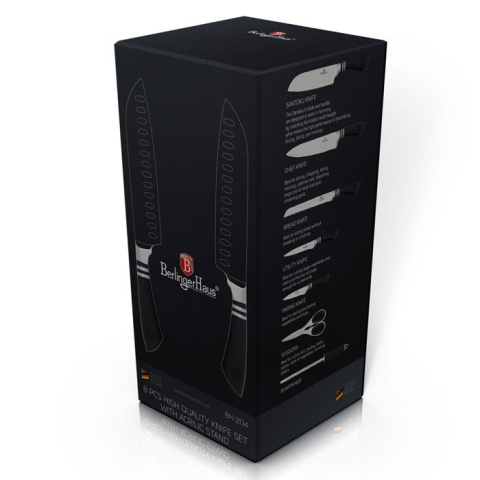 ZESTAW NOŻY 8 ELE. BERLINGER HAUS INFINITY BLACK BH-2134 ZESTAW NOŻY 8 ELE. BERLINGER HAUS INFINITY BLACK BH-2134