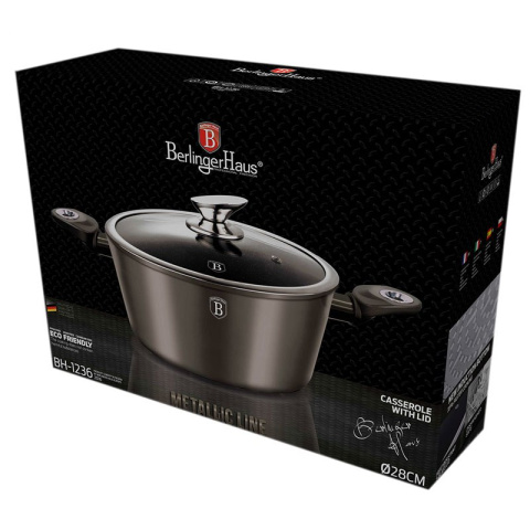 GARNEK 4.5L 24CM BERLINGER HAUS METALLIC LINE CARBON BH-1235-N GARNEK 4.5L 24CM BERLINGER HAUS METALLIC LINE CARBON BH-1235-N