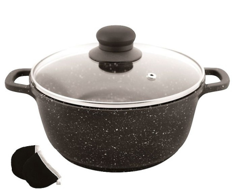 GARNEK GRANITOWY 2.6L / 22CM KiNGHOFF MARMO KH-3965 GARNEK GRANITOWY 2.6L / 22CM KiNGHOFF MARMO KH-3965