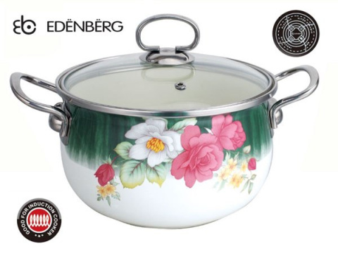 GARNKI EMALIOWANE EDENBERG ROSE 6 ELE EB-1850 GARNKI EMALIOWANE EDENBERG ROSE 6 ELE EB-1850