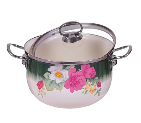 GARNKI EMALIOWANE EDENBERG ROSE 6 ELE EB-1850 GARNKI EMALIOWANE EDENBERG ROSE 6 ELE EB-1850
