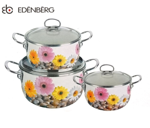 GARNKI EMALIOWANE EDENBERG STONE 6 ELE EB-1851 GARNKI EMALIOWANE EDENBERG STONE 6 ELE EB-1851