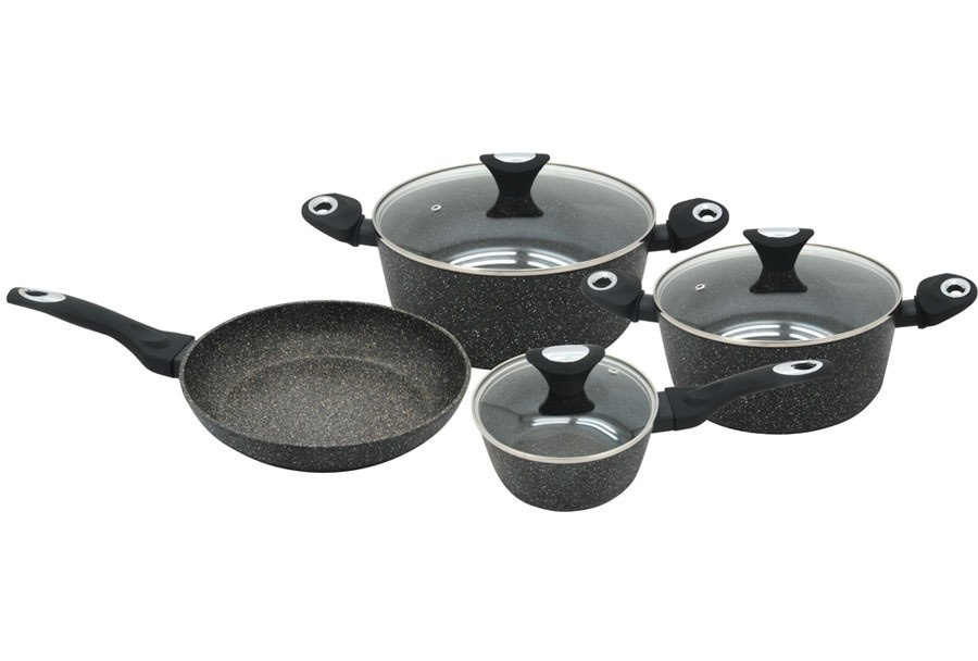 GARNKI GRANITOWE 7 ELE. KLAUSBERG MARMO GOLD KB-7030 GARNKI GRANITOWE 7 ELE. KLAUSBERG MARMO GOLD KB-7030