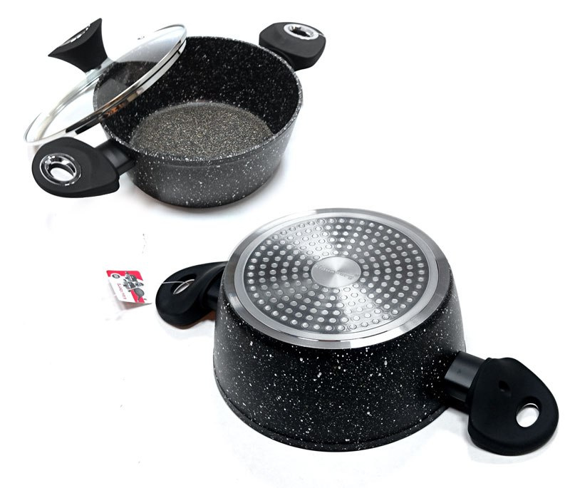 GARNKI GRANITOWE 7 ELE. KLAUSBERG MARMO GOLD KB-7030 GARNKI GRANITOWE 7 ELE. KLAUSBERG MARMO GOLD KB-7030