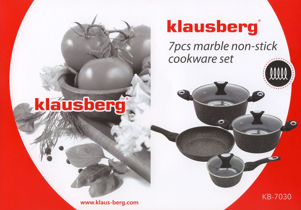 GARNKI GRANITOWE 7 ELE. KLAUSBERG MARMO GOLD KB-7030 GARNKI GRANITOWE 7 ELE. KLAUSBERG MARMO GOLD KB-7030
