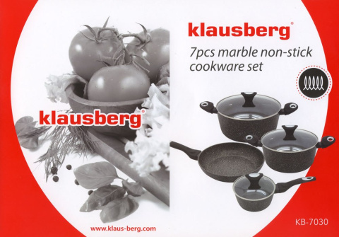 GARNKI GRANITOWE 7 ELE. KLAUSBERG MARMO GOLD KB-7030 GARNKI GRANITOWE 7 ELE. KLAUSBERG MARMO GOLD KB-7030