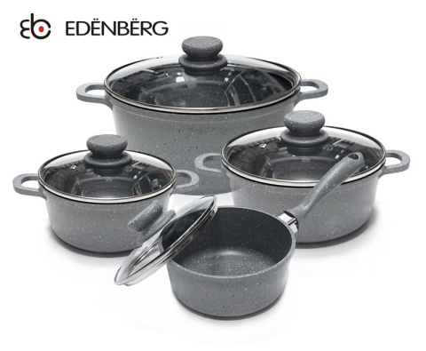GARNKI GRANITOWE EDENBERG GRAY 8 ELE EB-9181 GARNKI GRANITOWE EDENBERG GRAY 8 ELE EB-9181