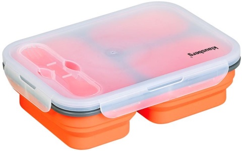 POJEMNIK LUNCHBOX SILIKONOWY 1100ml 3-KOMOROWY KLAUSBERG KB-7024