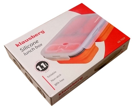 POJEMNIK LUNCHBOX SILIKONOWY 1100ml 3-KOMOROWY KLAUSBERG KB-7024