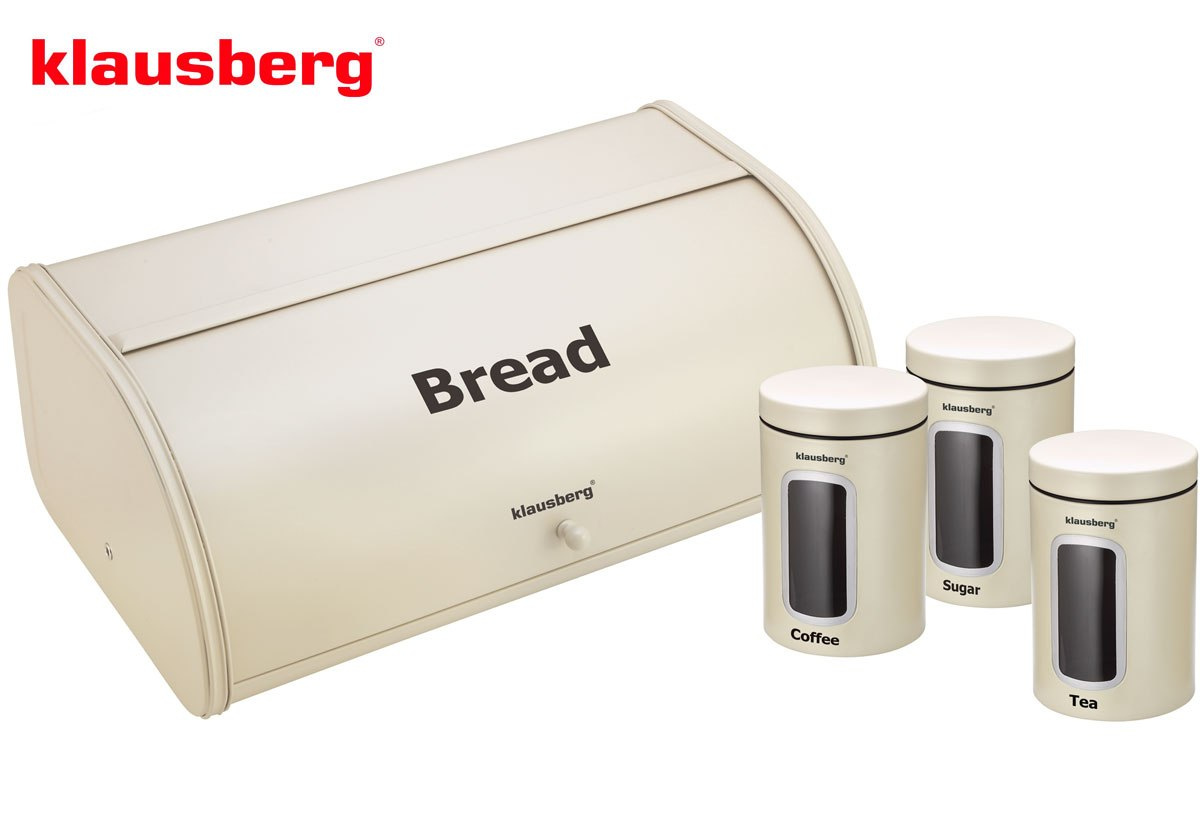 CHLEBAK W ZESTAWIE Z 3 POJEMNIKAMI KLAUSBERG KB-7098-CR CHLEBAK W ZESTAWIE Z 3 POJEMNIKAMI KLAUSBERG KB-7098-CR
