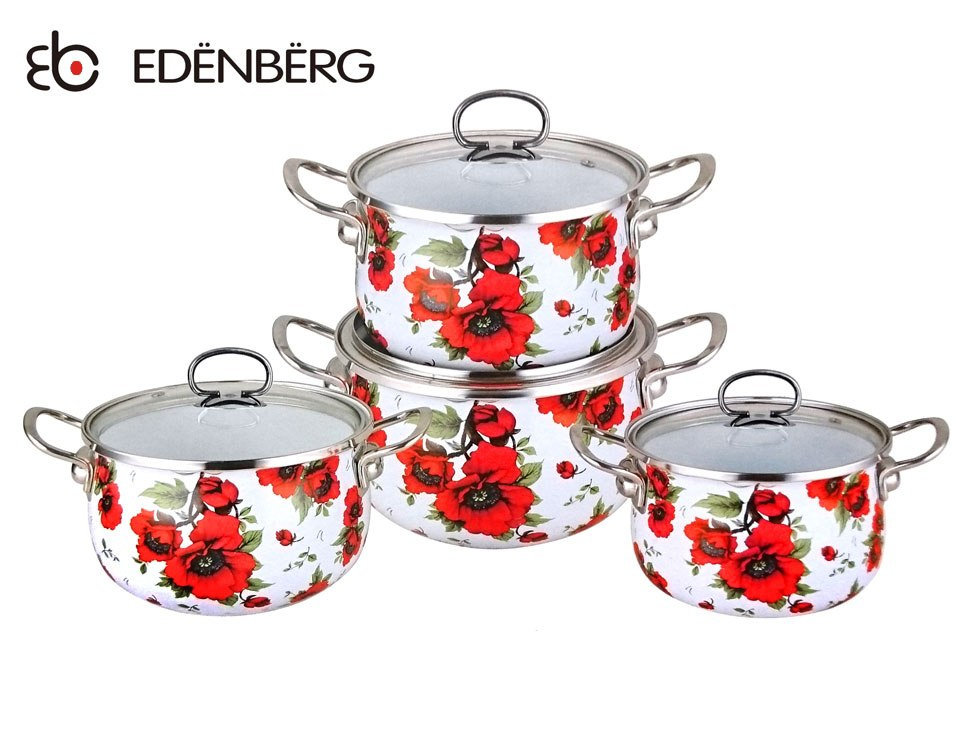 GARNKI EMALIOWANE EDENBERG MAKI 8 ELE EB-1832 GARNKI EMALIOWANE EDENBERG MAKI 8 ELE EB-1832
