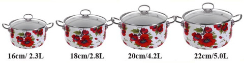 GARNKI EMALIOWANE EDENBERG MAKI 8 ELE EB-1832 GARNKI EMALIOWANE EDENBERG MAKI 8 ELE EB-1832