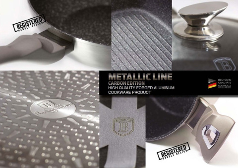 ZESTAW 3 PATELNI GRANITOWYCH 20/24/28CM BERLINGER HAUS METALLIC LINE CARBON BH-1275-N ZESTAW 3 PATELNI GRANITOWYCH 20/24/28CM BERLINGER HAUS METALLIC LINE CARBON BH-1275-N