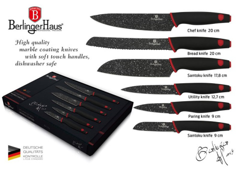 ZESTAW NOŻY 6 ELE. BERLINGER HAUS BLACK STONE TOUCH BH-2114 ZESTAW NOŻY 6 ELE. BERLINGER HAUS BLACK STONE TOUCH BH-2114