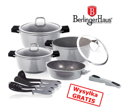 GARNKI BERLINGER HAUS GRANIT DIAMOND GRAY 11 ELE BH-1121 GARNKI BERLINGER HAUS GRANIT DIAMOND GRAY 11 ELE BH-1121