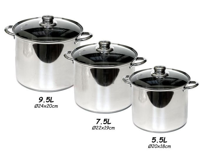 GARNKI PETERHOF STOCK POT 6 ELE 9.5L+7.5L+5.5L PH-15824 GARNKI PETERHOF STOCK POT 6 ELE 9.5L+7.5L+5.5L PH-15824