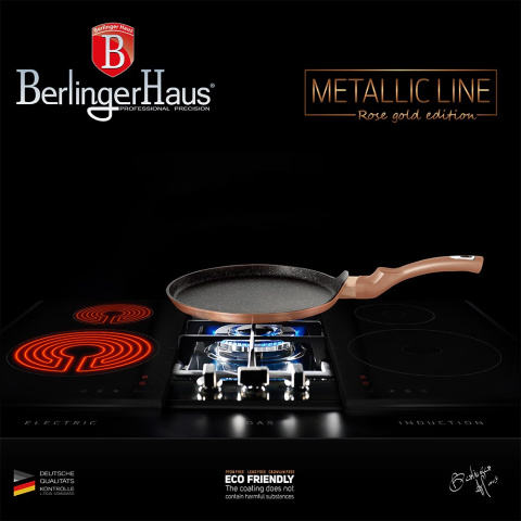 PATELNIA DO NALEŚNIKÓW 25CM BERLINGER HAUS METALLIC LINE ROSE GOLD BH-1523-N PATELNIA DO NALEŚNIKÓW 25CM BERLINGER HAUS METALLIC LINE ROSE GOLD BH-1523-N