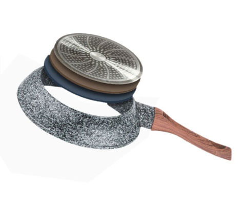 PATELNIA / WOK 24CM KiNGHOFF GRANIT WOOD KH-1170 / 1583 PATELNIA / WOK 24CM KiNGHOFF GRANIT WOOD KH-1170 / 1583