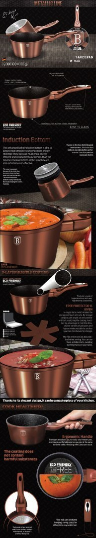RONDEL 1.3L 16CM BERLINGER HAUS METALLIC LINE ROSE GOLD BH-1513-N RONDEL 1.3L 16CM BERLINGER HAUS METALLIC LINE ROSE GOLD BH-1513-N